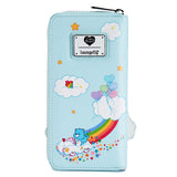 6" Care Bears 40th Anniversary - Care-A-Lot Castle Faux Leather Zip Around Wallet Loungefly