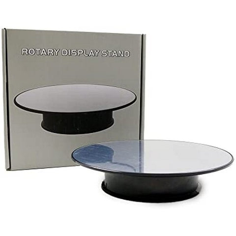 10" Rotary Display Stand - Rotating Turntable Battery Operated with Mirror Top Base