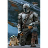 1:4 Star Wars : The Mandalorian - Mandalorian & The Child Baby Yoda Figure QS016 Hot Toys