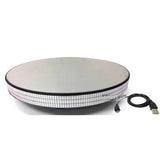 10" Rotary Display Stand - Mosaic Rotating Turntable Battery Operated w/ USB Cable with Mirror Base