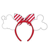 Disney Christmas : Mickey & Minnie Mouse Snowman Bow Headband Loungefly