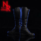1:6 Female Custom Parts - High Heel Long Boots Shoes with Removable Gaiters Black suit Black Widow Avengers
