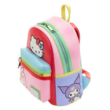 10" Sanrio : Hello Kitty & Friends - Colour Block Faux Leather Mini Backpack Bag Loungefly