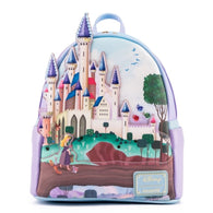 10" Disney Princess - Sleeping Beauty Castle Faux Leather Mini Backpack Bag Loungefly
