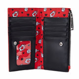 4" Disney : Mickey and Minnie Mouse Valentines Faux Leather Bi-Fold Wallet Loungefly