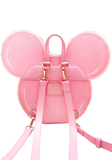 11" Disney - Minnie Mouse Macaron Faux Leather Convertible Mini Backpack Bag Loungefly