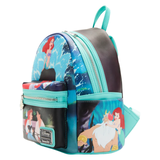 10" Disney : The Little Mermaid - Scenes Faux Leather Mini Backpack Bag Loungefly
