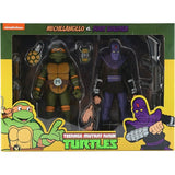 1/10 Teenage Mutant Ninja Turtles - Cartoon Turtles vs Villains Figure 2 Pack Set NECA