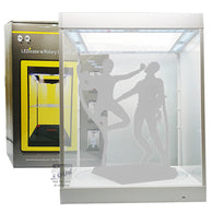 1:6 Clear Rotating  figure Display Case / Box with USB Powered LEDs (WHITE)