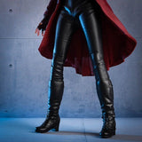 1:6 Female Custom Parts - High Heel Long Boots with Removable Gaiters Black / Brown suit Wanda Scarlet Witch
