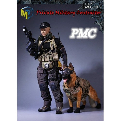1:6 Male Private Military Contractor Custom Outfit Set with K9 Tactical Guard MCCToys