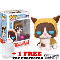 Icons : Grumpy Cat - Grumpy Cat Flocked #60 Pop Vinyl Figure Funko Exclusive