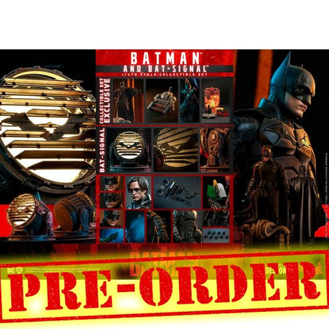(PREORDER) 1:6 Batman A.K.A Robert Pattinson And Bat-Signal Figure Set MMS641 Hot Toys (EARLY BIRD $720)