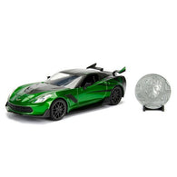 1:24 Transformers : The Last Knight - Diecast Chevy Corvette Stingray Crosshairs Hollywood Ride with Coin Jada Toys