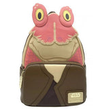 10" Star Wars - Jar Jar Binks Faux Leather Mini Backpack Bag Loungefly Exclusive