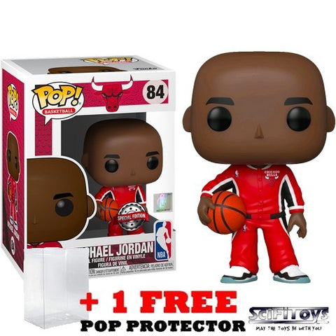 NBA : Chicago Bulls - Michael Jordan in Red Warm-up Suit #84 Pop Vinyl Funko Exclusive
