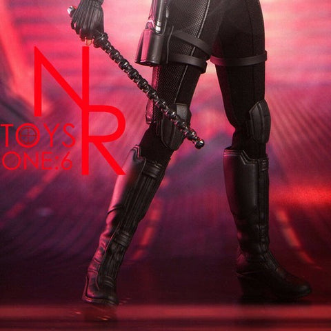 1:6 Female Custom Parts High Heel Long Boots Shoes with Removable Gaiters Black suit Black Widow Avengers