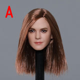 1:6 FEMALE Custom Emma Watson Head sculpt with Red Brown Hair