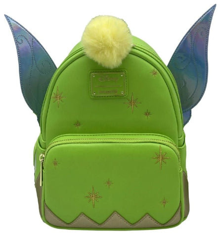 10" Disney : Peter Pan - Tinker Bell Costume Faux Leather Mini Backpack Bag Loungefly US Exclusive