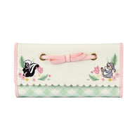 6" Disney : Bambi - Springtime Gingham Faux Leather Tri-Fold Purse Wallet Loungefly