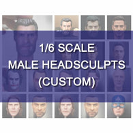 1:6 Scale MALE Custom Head Sculpt