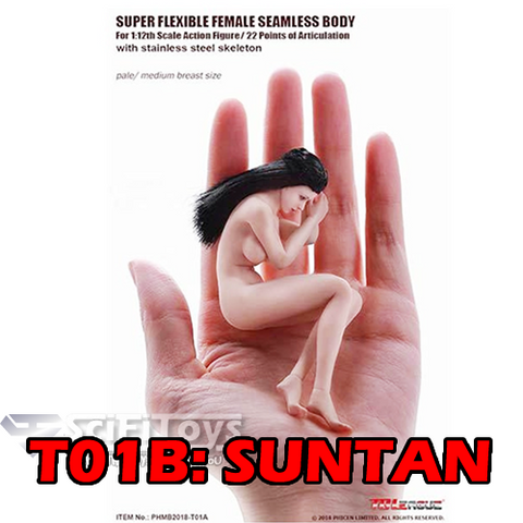 1:12 Super Flexible Steel FEMALE Seamless Body for Custom Figure TB league Phicen (with Headsculpt)