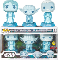 Star Wars : Across the Galaxy - Anakin Skywalker Yoda & Obi-Wan Kenobi Endor Force Ghost Glow in the Dark 3 Pack Pop Vinyl Figure Funko Exclusive