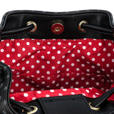 Disney : Mickey Mouse - Minnie Mouse Bow Faux Leather Bucket Bag Loungefly