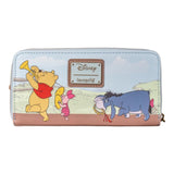 8" Disney 95th Anniversarry : Winnie the Pooh - Parade Faux Leather Zip Around Wallet Loungefly
