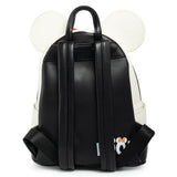 10" Disney : Mickey Mouse - Ghost Minnie Glow in the Dark Faux Leather Mini Backpack Bag Loungefly