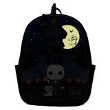 10" Disney : The Nightmare Before Christmas - Jack Skellington House Pop Faux Leather Mini Backpack Bag Loungefly Exclusive