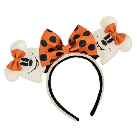 Disney : Mickey Mouse - Ghost Minnie Glow in the Dark Faux Leather Headband Loungefly