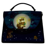 7" Disney : The Little Mermaid - Fireworks Glow in the Dark Faux Leather Crossbody Bag Loungefly