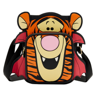8" Disney Halloween : Winnie the Pooh - Tigger Vampire Cosplay Glow in the Dark Faux Leather Passport Bag Loungefly