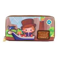 6" Charlie and the Chocolate Factory : 50th Anniversary - Willy Wonka Faux Leather Zip Around Wallet Loungefly